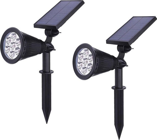 Coppia-Faro-Con-Pannello-Solare-Ricaricabile-7-Watt-Faretto-Luce-Bianca-Giardino-Universo