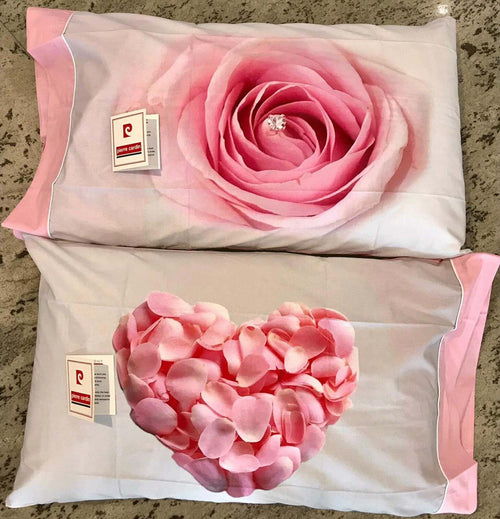 Coppia-Federe-Cuscino-Pierre-Cardin-in-Stampa-Digitale-Rosa