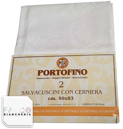 Coppia Federe Salvacuscini Damascato con Cerniera PORTOFINO