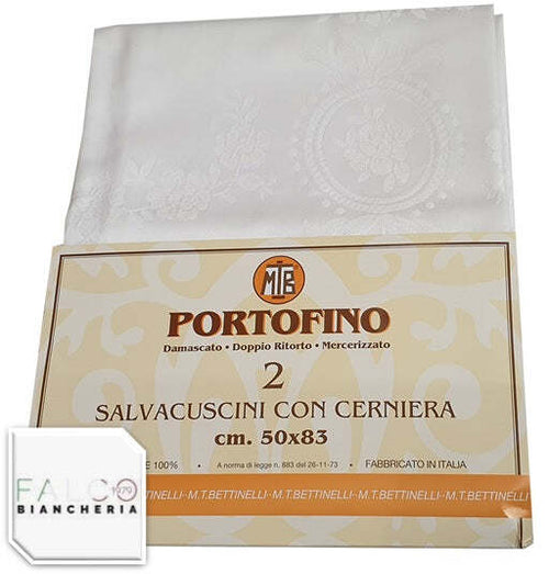 Coppia Federe Salvacuscini Damascato con Cerniera PORTOFINO