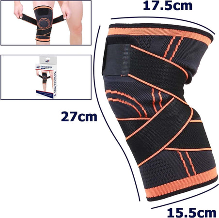 Coppia Ginocchiere Fascia Elastica Anallergica Lavabile Fitness Sport Arancione Tutori Ortopedici Trade Shop italia - Napoli, Commerciovirtuoso.it