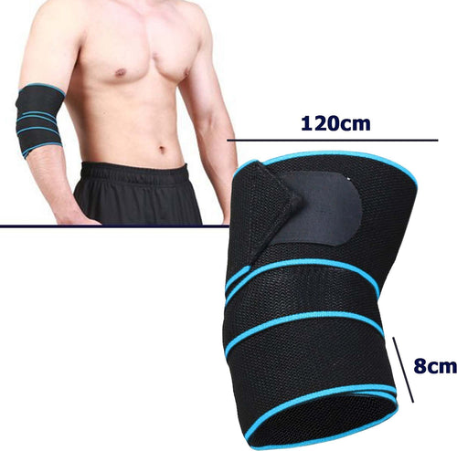 Coppia Gomitiera Fascia Elastica Benda Supporto Tutore Per Gomito 120x8cm Blu Tutori Ortopedici Trade Shop italia - Napoli, Commerciovirtuoso.it