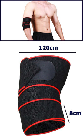 Coppia Gomitiera Fascia Elastica Benda Supporto Tutore Per Gomito 120x8cm Rosso Tutori Ortopedici Trade Shop italia - Napoli, Commerciovirtuoso.it