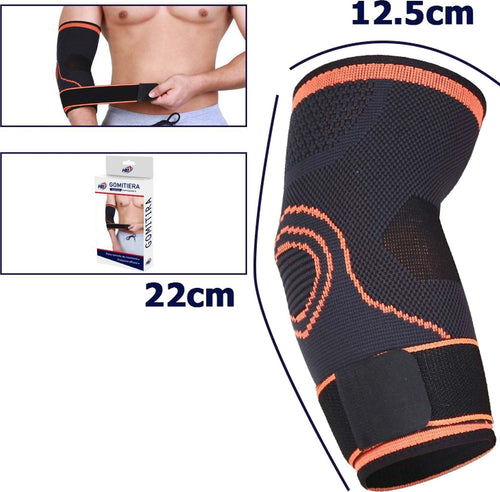 Coppia Gomitiera Fascia Elastica Supporto Per Gomito Sport Anallergico Arancione Tutori Ortopedici Trade Shop italia - Napoli, Commerciovirtuoso.it