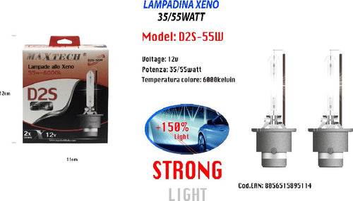 Coppia Lampade D2s 35w Bulbi Xenon Ricambio 6000k Xeno Auto Fari Maxtech D2s-35w Auto e Moto/Parti per auto/Luci lampadine e indicatori/Lampadine/Lampadine per esterno Trade Shop italia - Napoli, Commerciovirtuoso.it