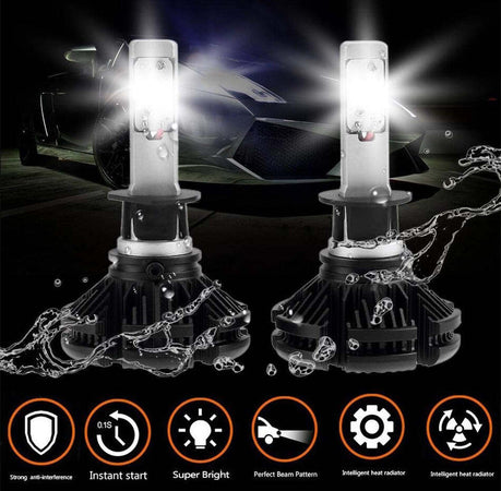 Coppia Lampade Led Auto Fari H1 X3 Kit Lampadine 50w 6000 Lumen Ip67 Auto e Moto/Parti per auto/Luci lampadine e indicatori/Lampadine/Lampadine per esterno Trade Shop italia - Napoli, Commerciovirtuoso.it