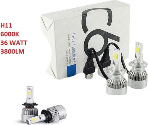 COPPIA-LAMPADE-LED-AUTO-FARI-H11-MOTO-KIT-LAMPADINE-36W-LUCE-BIANCA-6000K-FARO