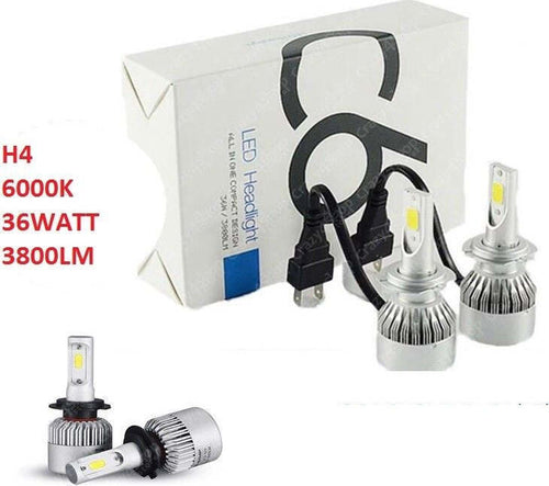 COPPIA-LAMPADE-LED-DA-AUTO-FARI-H4-MOTO-KIT-LAMPADINE-36W-LUCE-BIANCA-6000K-FARO