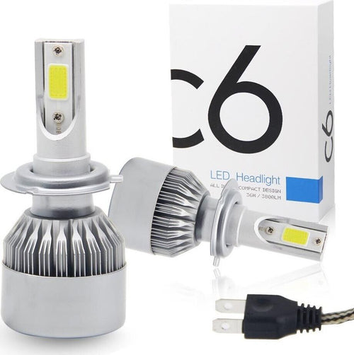 Coppia-Lampadine-Kit-Fari-Auto-C6-H7-36-W-Lampada-Cob-Lampadina-Led-Luce-Bianca-Kovalmax