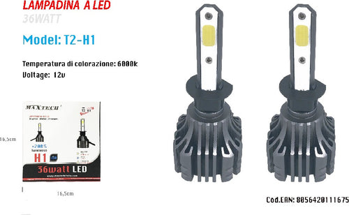 Coppia Lampadine Led H1 Auto Luce Bianca 6000k 10000lm Attacco 36w Maxtech T2-h1 Auto e Moto/Parti per auto/Luci lampadine e indicatori/Lampadine/Lampadine per esterno Trade Shop italia - Napoli, Commerciovirtuoso.it