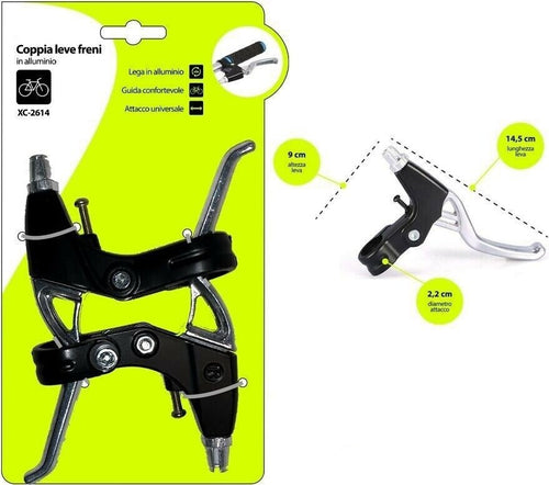 Coppia Leve Freni In Alluminio Attacchi Universali Per Bici Bicicletta Xc-2614 Sport e Tempo Libero > Ciclismo > Ricambi per Bici > Sport Trade Shop italia - Napoli, Commerciovirtuoso.it