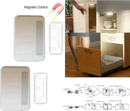 Coppia-Luci-Con-6-Led-Sensore-Magnetico-Armadio-Cassetto-Mobile-Porta-6000k