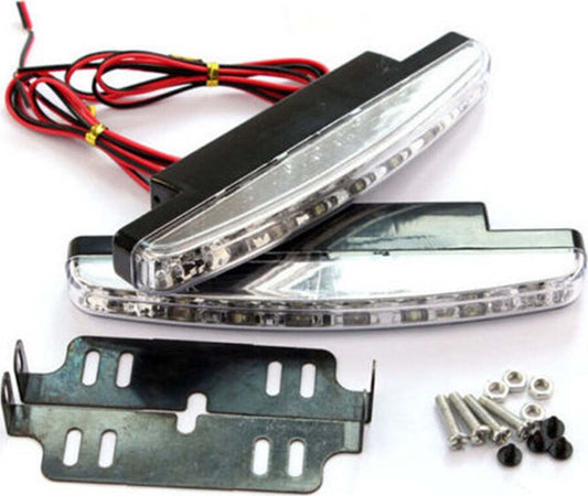 Coppia luci diurne auto 8 led bianchi E4 waterproof DC 12V 0,5W kit fanali Auto e Moto/Parti per auto/Luci lampadine e indicatori/Lampadine/Lampadine per esterno Trade Shop italia - Napoli, Commerciovirtuoso.it