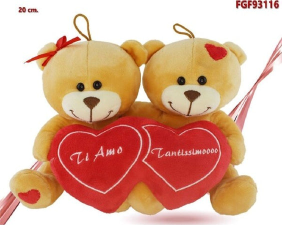 Coppia-Orsetti-Con-Doppio-Cuore-20cm-Peluche-Laccetti-Regalo-San-Valentino-93116