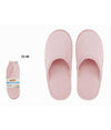 Coppia Pantofole Ciabatte Bagno Chiuse In Tessuto Rosa Taglia 35-40 Stanza 79685