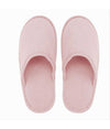 Coppia Pantofole Ciabatte Bagno Chiuse In Tessuto Rosa Taglia 39-45 Stanza 79691