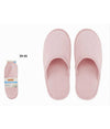 Coppia Pantofole Ciabatte Bagno Chiuse In Tessuto Rosa Taglia 39-45 Stanza 79691