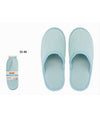 Coppia Pantofole Ciabatte Bagno Chiuse Tessuto Azzurro Taglia 35-40 Stanza 79688