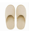 Coppia Pantofole Ciabatte Bagno Chiuse Tessuto Beige Taglia 35-40 Stanza 79687
