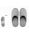 Coppia Pantofole Ciabatte Bagno Chiuse Tessuto Grigio Taglia 35-40 Stanza 79689