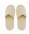 Coppia Pantofole Ciabatte Bagno In Tessuto Beige Taglia 39-45 Stanza Hotel 79681