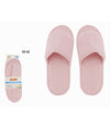 Coppia Pantofole Ciabatte Bagno In Tessuto Rosa Taglia 39-45 Stanza Hotel 79679