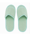 Coppia Pantofole Ciabatte Bagno In Tessuto Verde Taglia 39-45 Stanza Hotel 79680
