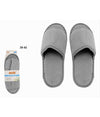 Coppia Pantofole Ciabatte Bagno Tessuto Grigio Taglia 39-45 Stanza Hotel 79683