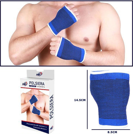 Coppia Polsiera Fascia Elastica Supporto Per Polso Anallergico Protezione Blu Tutori Ortopedici Trade Shop italia - Napoli, Commerciovirtuoso.it