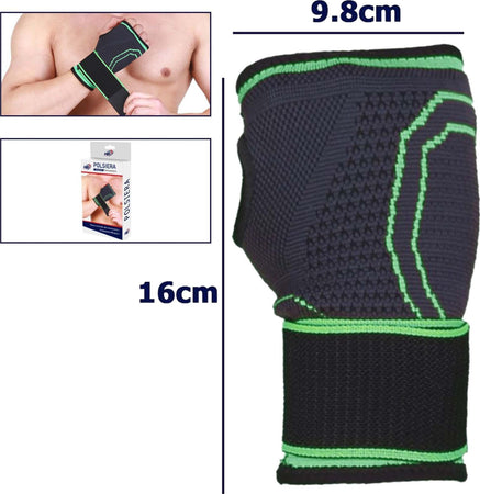 Coppia Polsiera Fascia Elastica Supporto Per Polso Anallergico Protezione Verde Tutori Ortopedici Trade Shop italia - Napoli, Commerciovirtuoso.it