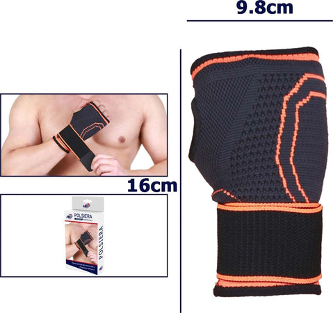 Coppia Polsiera Fascia Elastica Supporto Per Polso Sport Protezione Arancione Tutori Ortopedici Trade Shop italia - Napoli, Commerciovirtuoso.it