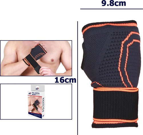 Coppia Polsiera Fascia Elastica Supporto Per Polso Sport Protezione Arancione Tutori Ortopedici Trade Shop italia - Napoli, Commerciovirtuoso.it