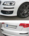 Coppia-Protezioni-Per-Paraurti-Spoilers-Antiurto-52x370mm-Gomma-Nero-Adesivo-Auto