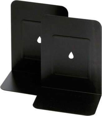 Coppia reggilibri - metallo - 13 5 x 17 5 cm nero - Lebez Cancelleria e prodotti per ufficio/Archivio ufficio e accessori per scrivania/Accessori da scrivania e archiviazione/Fermalibri Eurocartuccia - Pavullo, Commerciovirtuoso.it