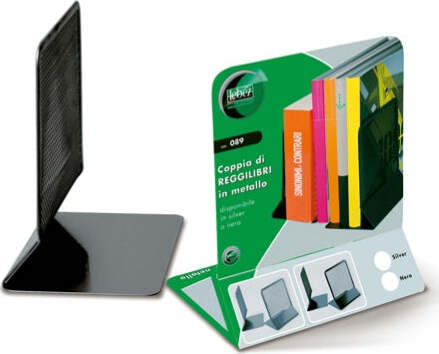 Coppia reggilibri - rete metallica - 13 5x17 5 cm - argento - Lebez Cancelleria e prodotti per ufficio/Archivio ufficio e accessori per scrivania/Accessori da scrivania e archiviazione/Fermalibri Eurocartuccia - Pavullo, Commerciovirtuoso.it
