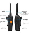 Coppia Ricetrasmittente Walkie Talkie Portatile 16 Canali 3.7 V 400 - 470 Mhz
