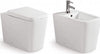 Coppia Sanitari Design Rettangolare Wc Con Copriwater Soft-Close E Bidet in Ceramica Bianca Di Alta Qualità Fai da te/Attrezzature per cucine e bagni/Attrezzature per bagni/Vasi WC Shopbagno.it - Roma, Commerciovirtuoso.it