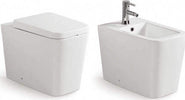 Coppia Sanitari Design Rettangolare Wc Con Copriwater Soft-Close E Bidet in Ceramica Bianca Di Alta Qualità Fai da te/Attrezzature per cucine e bagni/Attrezzature per bagni/Vasi WC Shopbagno.it - Roma, Commerciovirtuoso.it