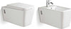 Coppia Sanitari Design Rettangolare Wc Con Copriwater Soft-Close E Bidet in Ceramica Bianca Di Alta Qualità Fai da te/Attrezzature per cucine e bagni/Attrezzature per bagni/Vasi WC Shopbagno.it - Roma, Commerciovirtuoso.it