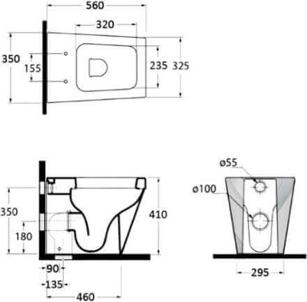 Coppia Sanitari Design Rettangolare Wc Con Copriwater Soft-Close E Bidet in Ceramica Bianca Di Alta Qualità Fai da te/Attrezzature per cucine e bagni/Attrezzature per bagni/Vasi WC Shopbagno.it - Roma, Commerciovirtuoso.it