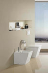 Coppia Sanitari Design Squadrato Sospesi / A Terra Filo Muro WC+ Bidet Bianchi Design Moderno Commercio Industria e Scienza/Forniture sanitarie e igieniche/Accessori e sanitari bagno/WC commerciali/Toilette a due pezzi Shopbagno.it - Roma, Commerciovirtuoso.it