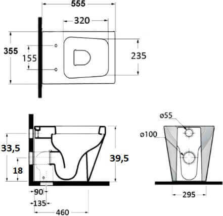 Coppia Sanitari Design Squadrato Sospesi / A Terra Filo Muro WC+ Bidet Bianchi Design Moderno Commercio Industria e Scienza/Forniture sanitarie e igieniche/Accessori e sanitari bagno/WC commerciali/Toilette a due pezzi Shopbagno.it - Roma, Commerciovirtuoso.it