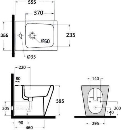 Coppia Sanitari Design Squadrato Sospesi / A Terra Filo Muro WC+ Bidet Bianchi Design Moderno Commercio Industria e Scienza/Forniture sanitarie e igieniche/Accessori e sanitari bagno/WC commerciali/Toilette a due pezzi Shopbagno.it - Roma, Commerciovirtuoso.it