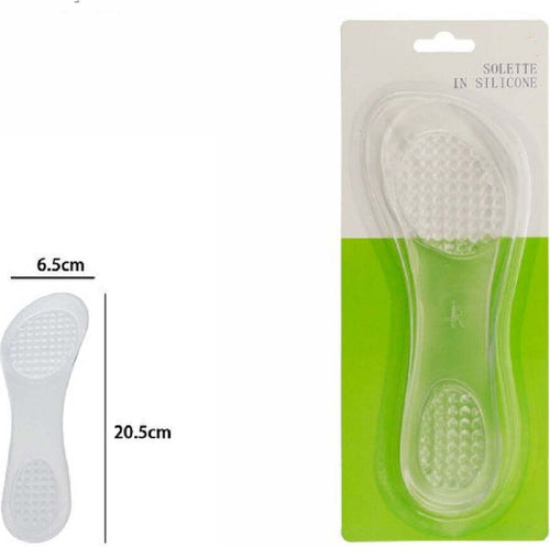 Coppia Solette Gel Silicone Morbido Cura Protezione Sottopiede 6,5x20,5 Cm 67292 Salute e Bellezza > Cura della Persona > Solette per Scarpe Trade Shop italia - Napoli, Commerciovirtuoso.it