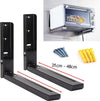 COPPIA STAFFE A PARETE PER SOSPENSIONE FORNO A MICROONDE 2 X SUPPORTI NERO Fai da te/Ferramenta/Staffe e supporti per mensole Trade Shop italia - Napoli, Commerciovirtuoso.it