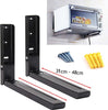COPPIA STAFFE A PARETE PER SOSPENSIONE FORNO A MICROONDE 2 X SUPPORTI NERO Fai da te/Ferramenta/Staffe e supporti per mensole Trade Shop italia - Napoli, Commerciovirtuoso.it