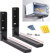 Coppia-Staffe-A-Parete-Per-Sospensione-Forno-A-Microonde-2-X-Supporti-Nero