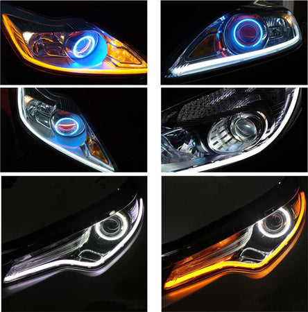 COPPIA TUBO FLESSIBILE FARI BICOLORE DRL LED LUCE DAYTIME BIANCA GIALLA 600mm Auto e Moto/Parti per auto/Luci lampadine e indicatori/Lampadine/Lampadine per esterno Trade Shop italia - Napoli, Commerciovirtuoso.it