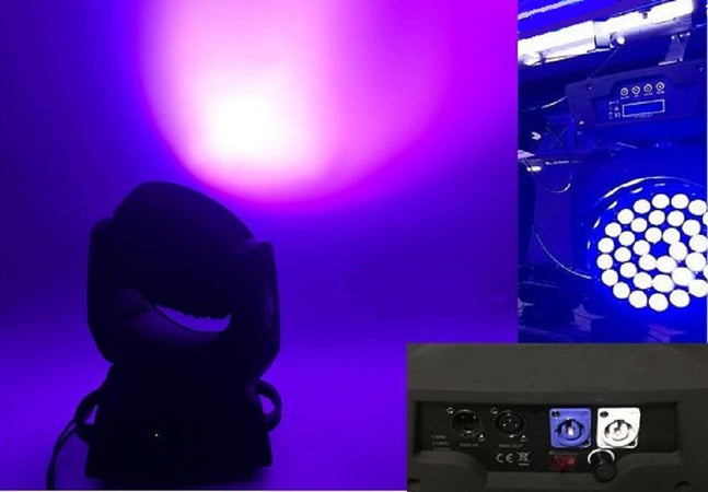 Coppia Wash Moving Head Zoom Led 36x18 Rgbwa Uv 6in1 Teste Mobili Con Flightcase Strumenti Musicali/Sonorizzazione e palcoscenico/Illuminazione/Dispositivi per effetti luce Trade Shop italia - Napoli, Commerciovirtuoso.it