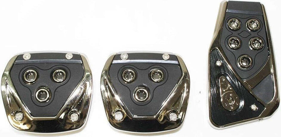 Copri Pedali Cromato Acciaio Nero Ws1565 Auto Sportiva Tuning Antiscivolo Auto Auto e Moto/Parti per auto/Allestimenti interni/Pedali Trade Shop italia - Napoli, Commerciovirtuoso.it